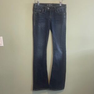 Silver Jeans Co. Womens Low Rise Western y2k Denim Bootcut Jeans Blue Size 26